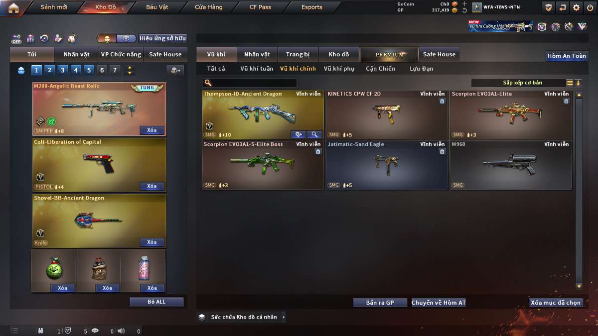 shop acc cf uy tin gia re